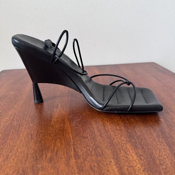 Gia Borghini Strappy Leather Wedge Sandal - Picture 3 of 11